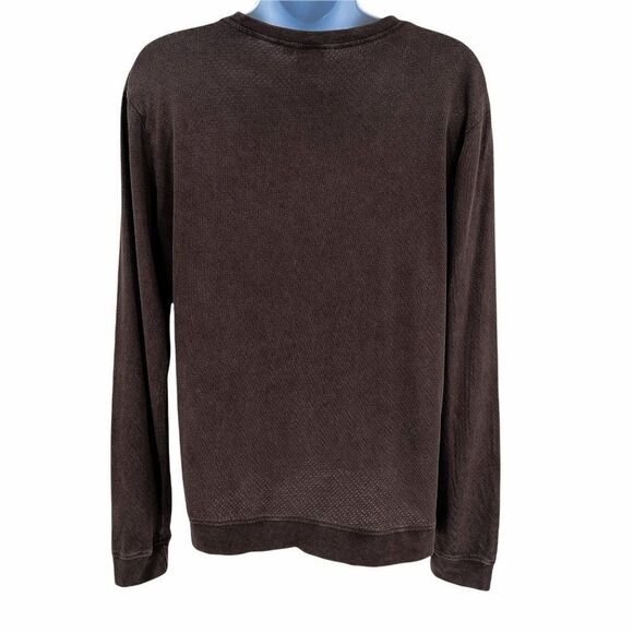 2/$30 Mono B Brown Crewneck Long Sleeve Pullover Sweatshirt Women's Size Small S - Picture 4 of 9